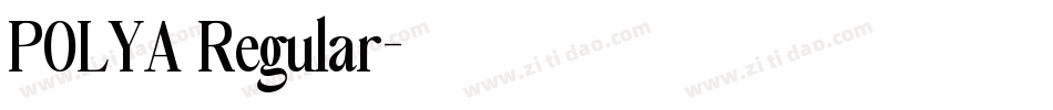 POLYA Regular字体转换